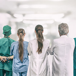 Hospital physicians who may or may not be in network with BCBS