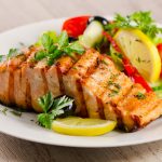 Grilled Salmon with salad