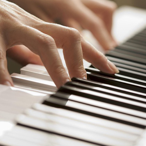 Playing the piano